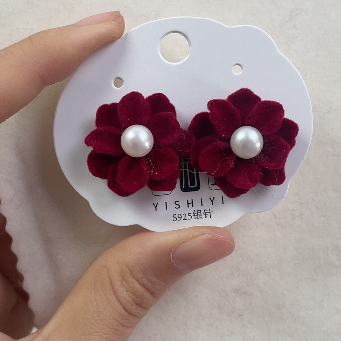 淡水珍珠耳饰银S925镶嵌