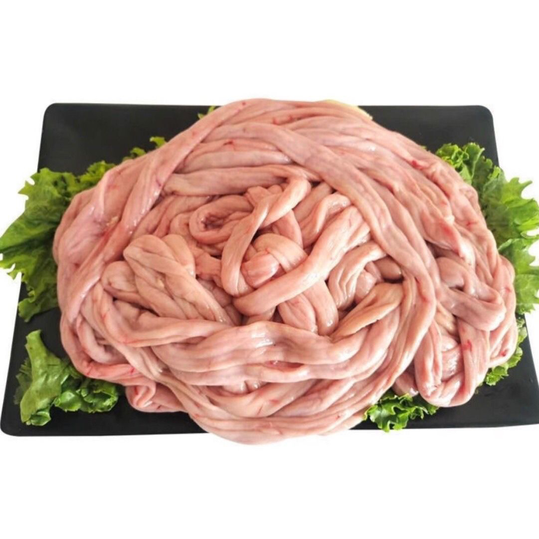 【农村猪小肠】农村粮食喂养包谷红薯熟食喂养土猪猪小肠