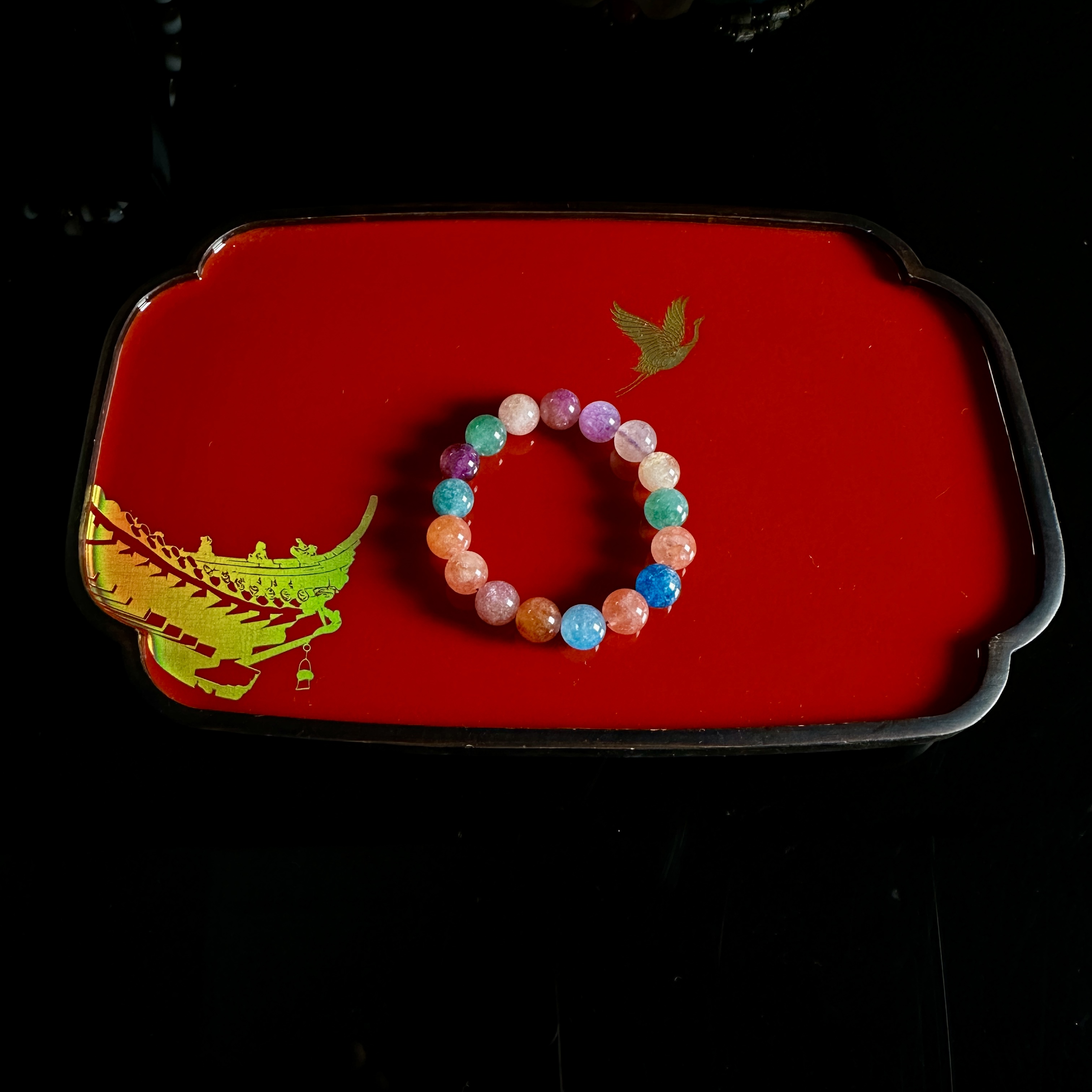 【大谦力荐】私定款彩虹玄冰玉12mm多样性发一件