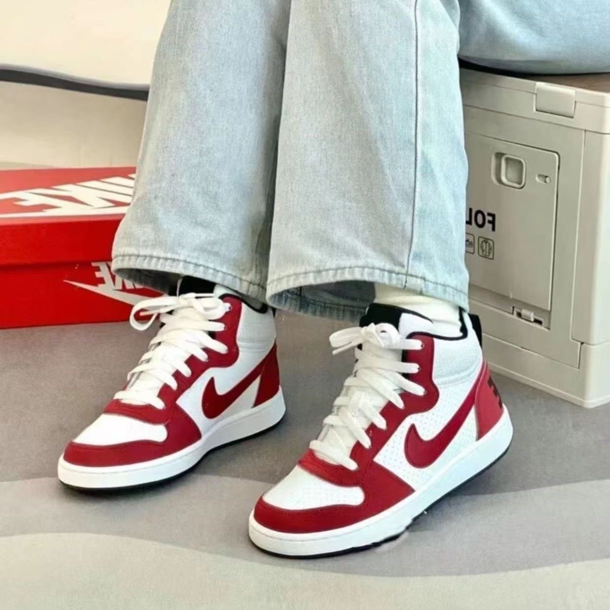 耐克Nike板鞋女鞋夏季新款Court中帮轻便耐磨休闲鞋839977-103