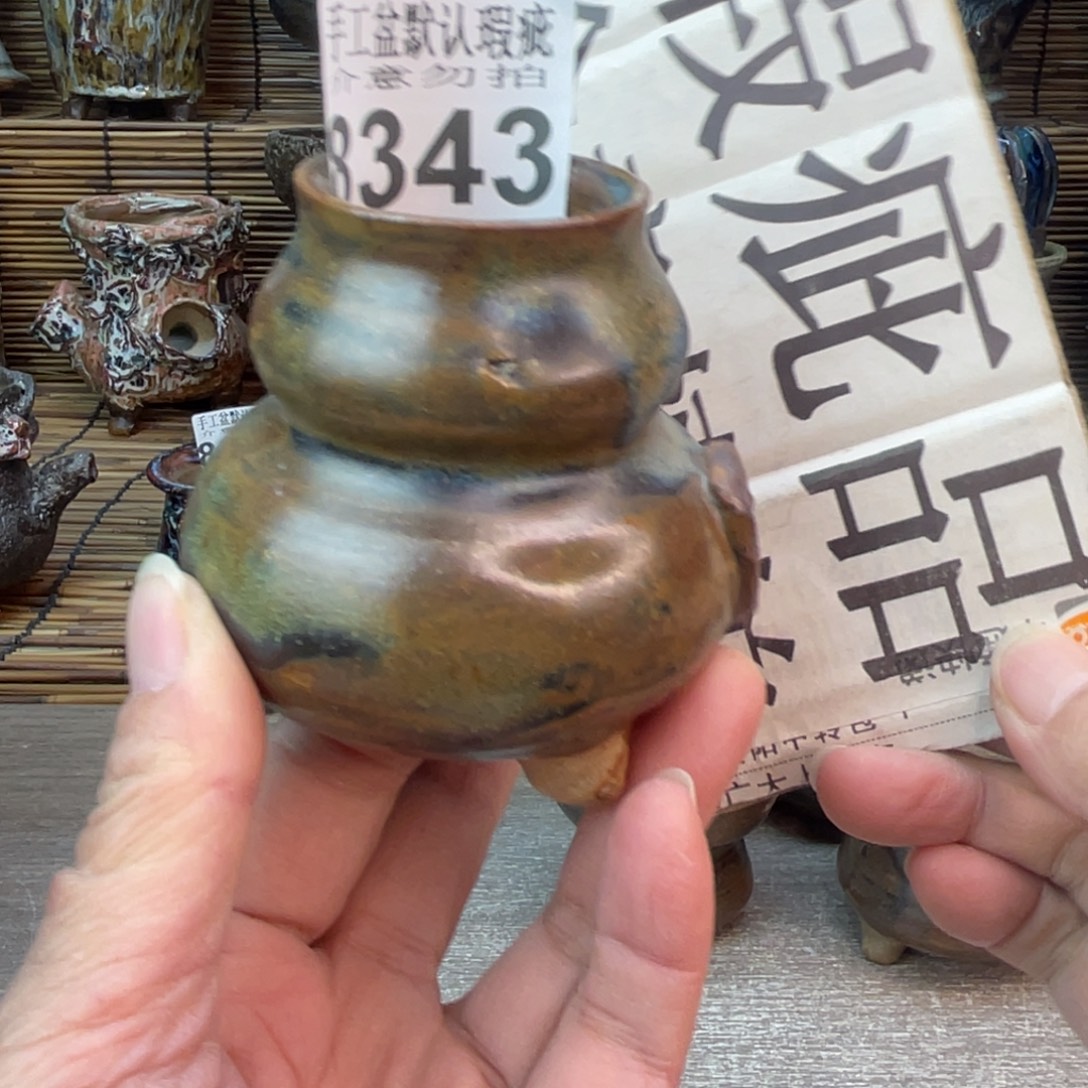 手工花盆默认瑕疵完美者勿拍