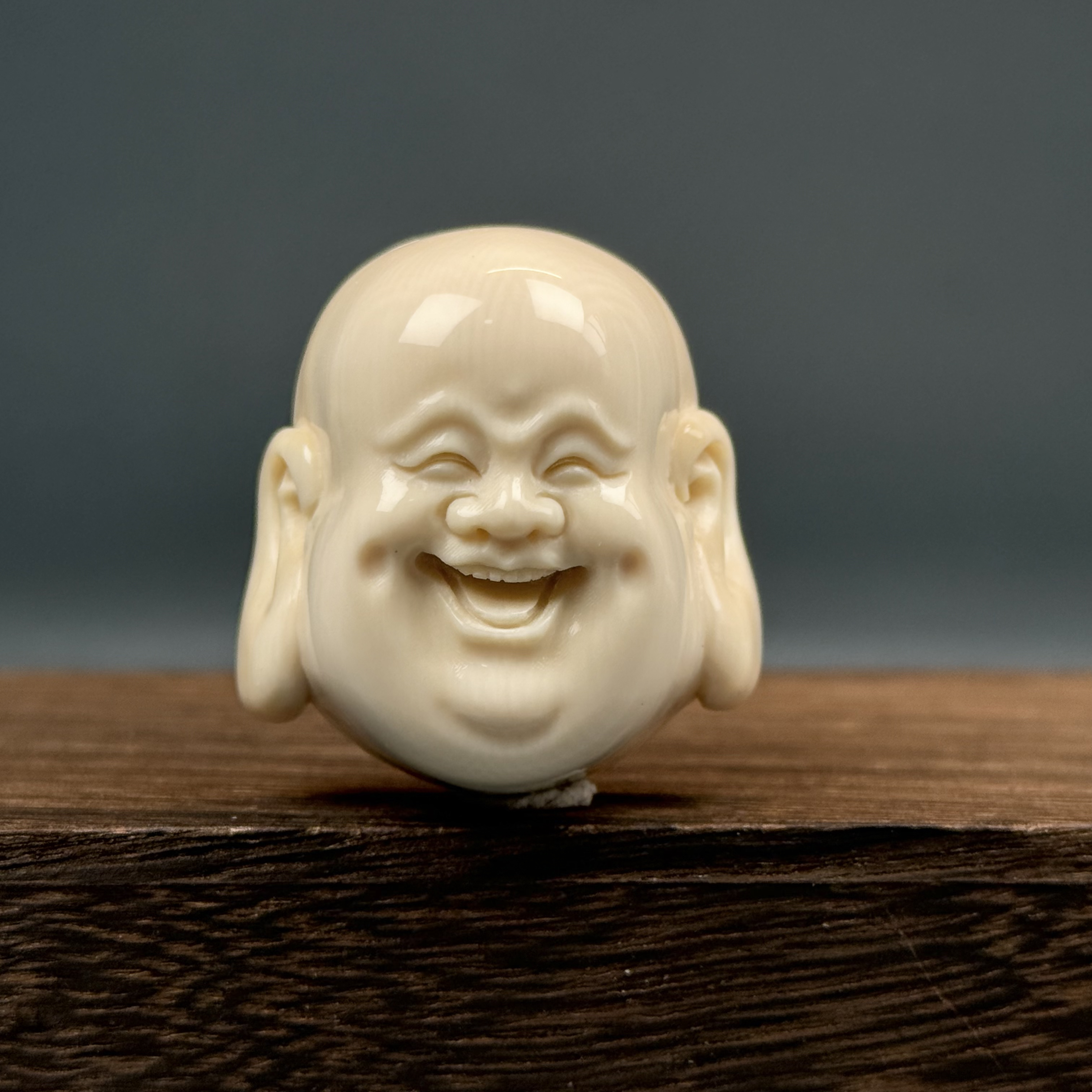 H81-89天然猛犸牙 弥勒 32.5*35.4*21.8mm一物一图假一罚十