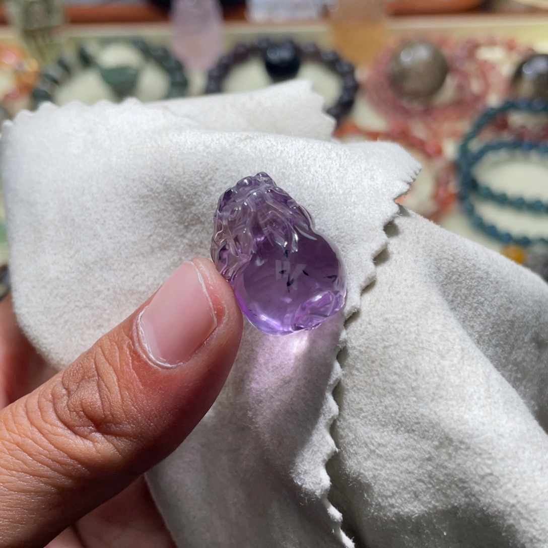 蜡***新吊坠(不含链)水晶未镶嵌紫水晶