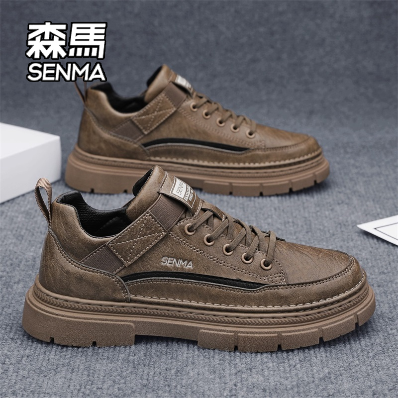 SENMA/森马男鞋冬季百搭运动板鞋男士休闲防滑耐磨轻便软底工作鞋