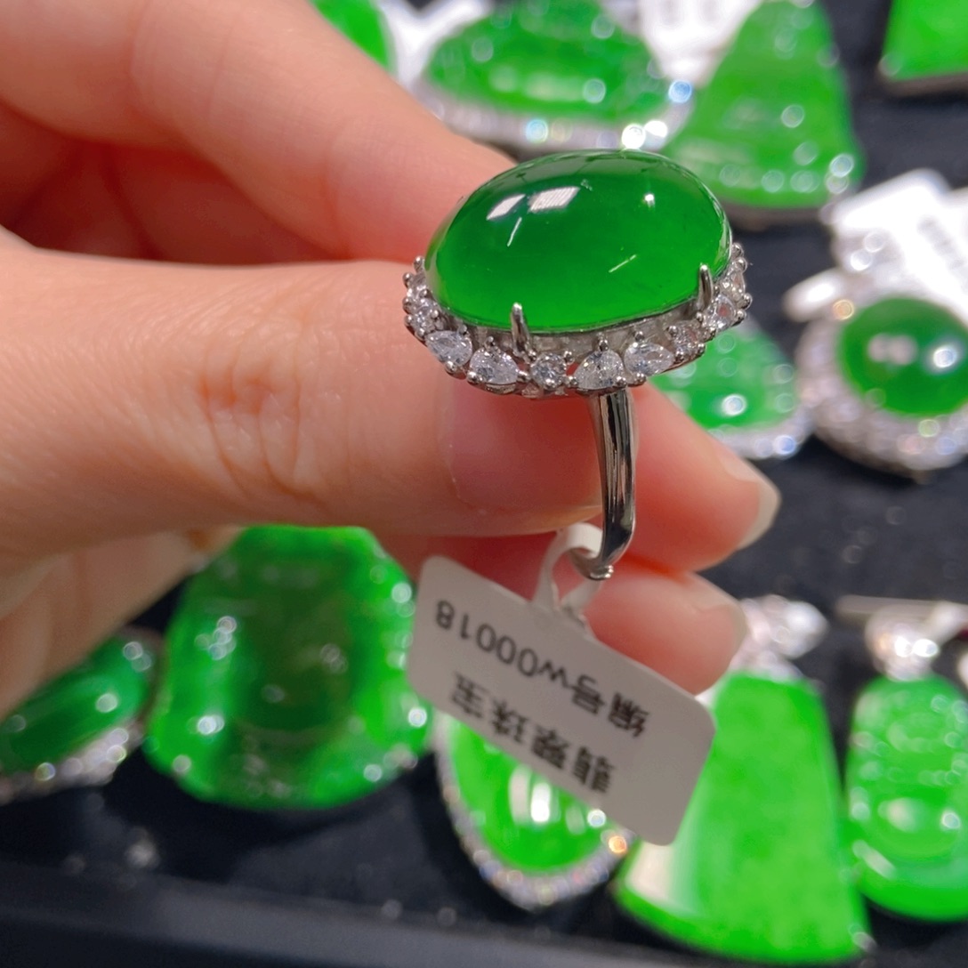 翡翠吊坠(不含链)银S925镶嵌