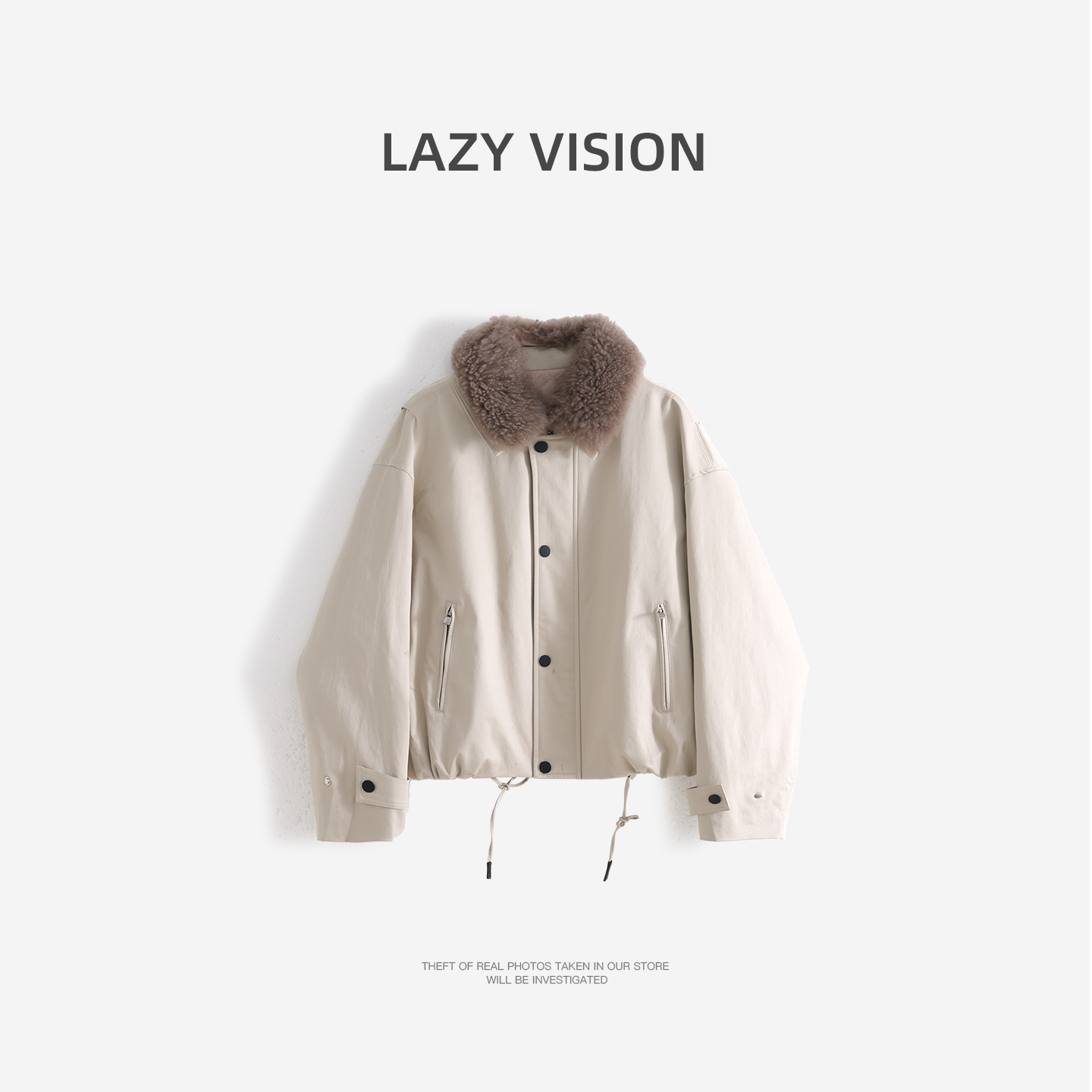 LAZYVISION+进口3M新雪丽棉短款棉服外套ZMD-34018