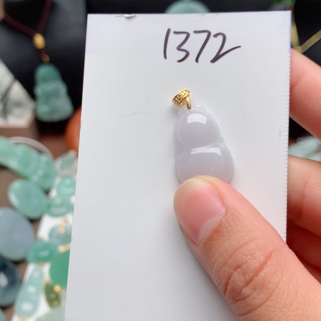 翡翠颈饰银S925镀金镶嵌吊坠