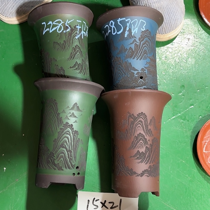 啊***丁紫砂花盆微瑕小号