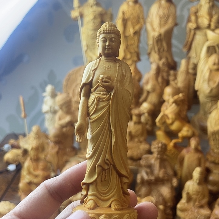 柏木（崖柏）崖柏阿弥陀佛高13公分