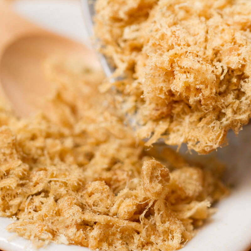 阿花精选农家制作肉松杏鲍菇新鲜后腿肉制作