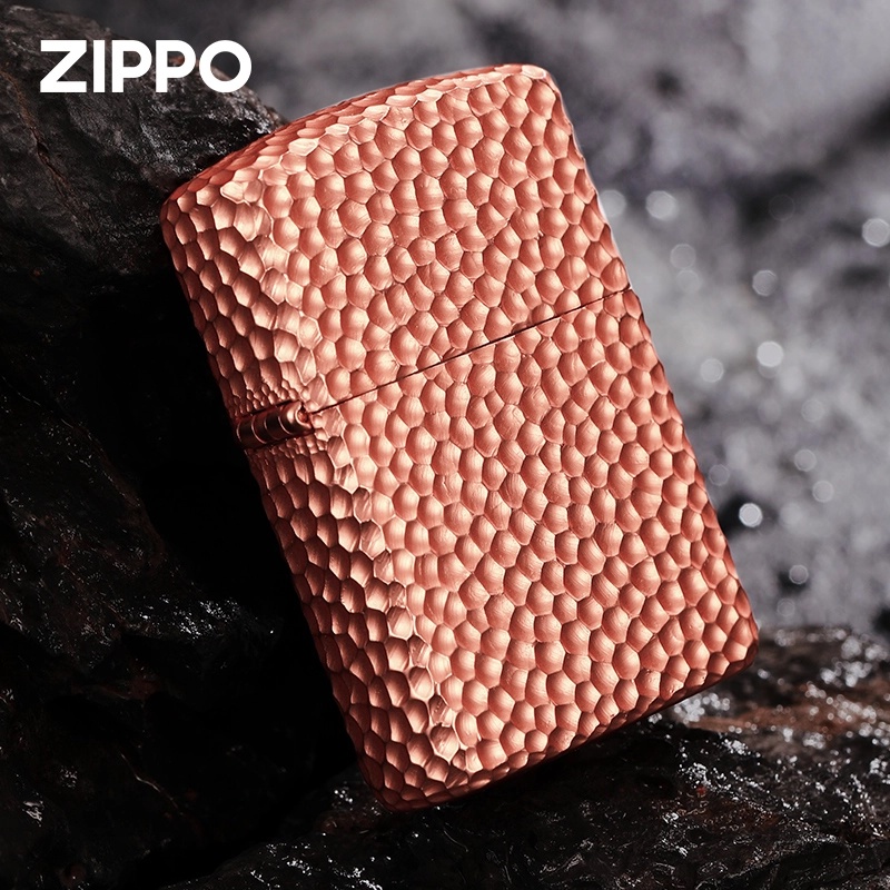 ZIPPO打火机/盔甲【粉金陨石坑】厚壳防风火机礼物DY9820ZB【林子1】