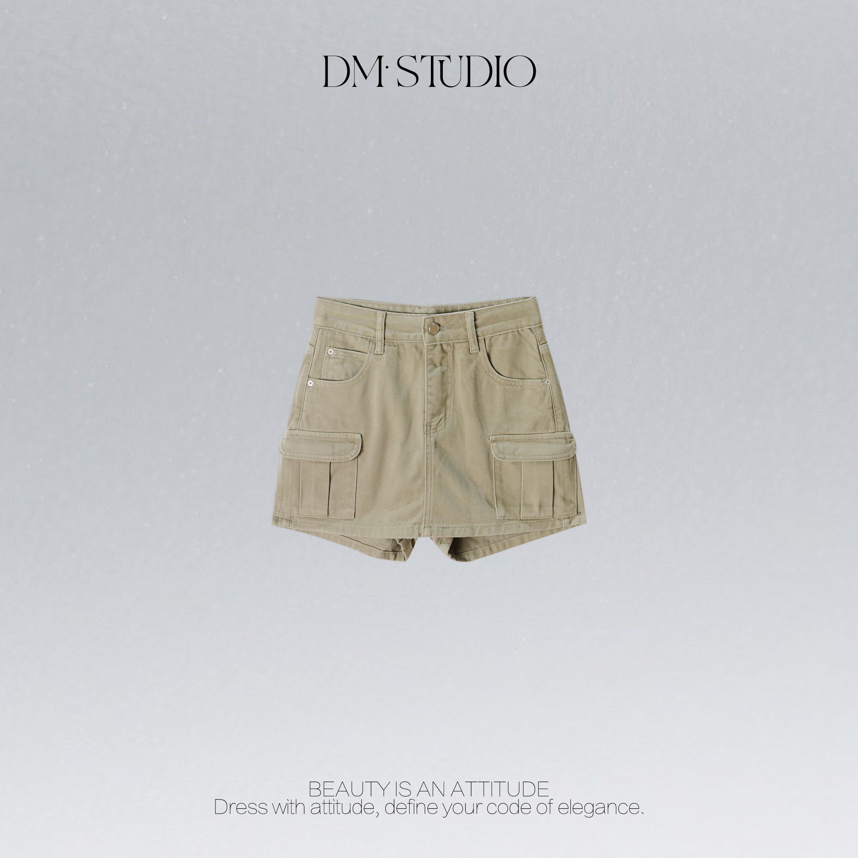 DEDM•STUDIOM/夏季气质精致感显瘦百搭时尚A字短裤裙2506DK/82190