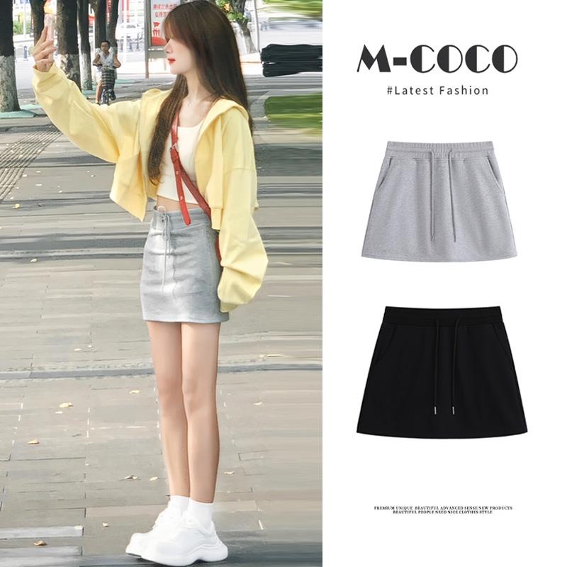 灰色包臀卫裙女春秋夏2025新款高腰显瘦小个子a字运动短裙半身裙