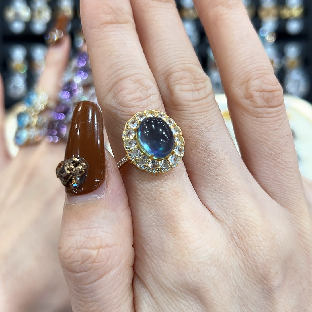 水晶金色拖不保色介意慎拍银托不掉色银S925镶嵌锅***佑