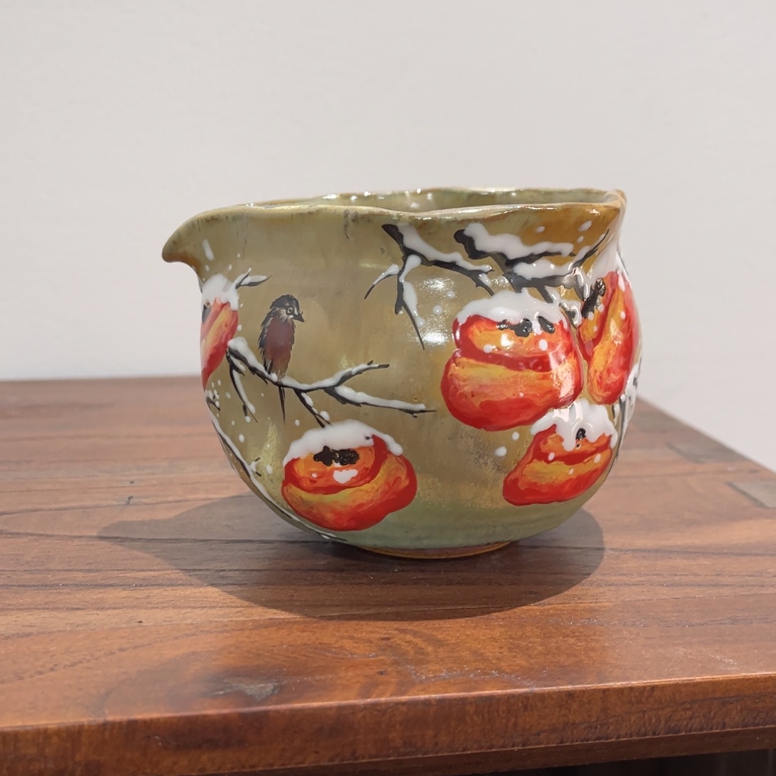 杯柴烧手工手绘陶瓷