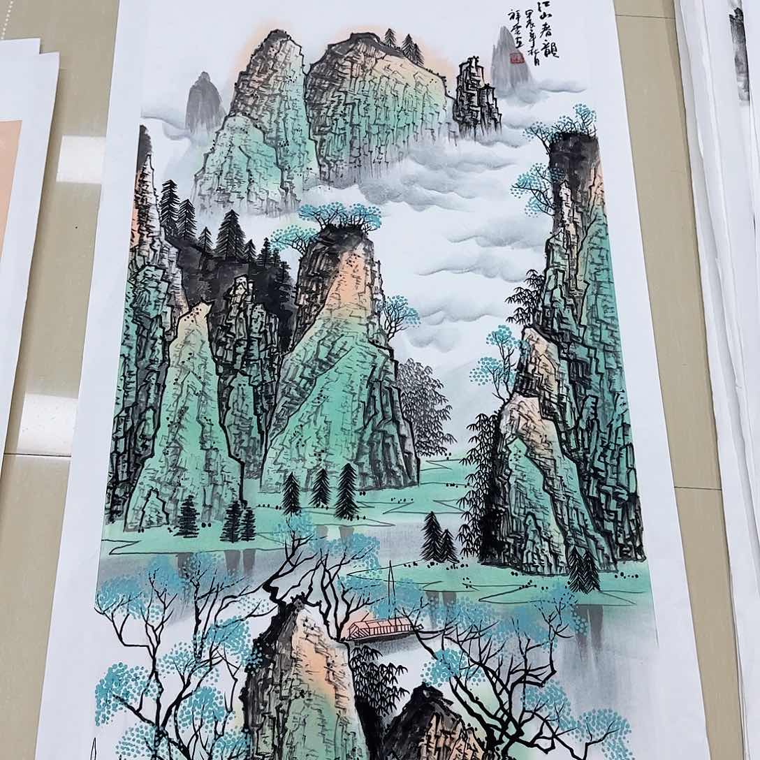 国画国画作品展。国画等h