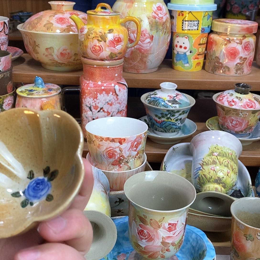 瓷片新年福利手绘陶瓷