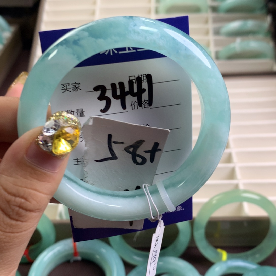 蛇纹石玉未镶嵌手镯3441