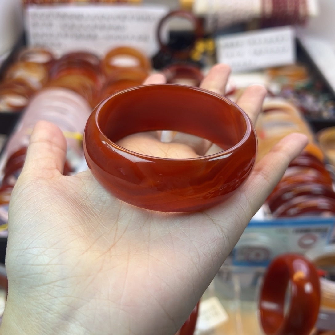 玛瑙/玉髓手镯未镶嵌童*拍两个