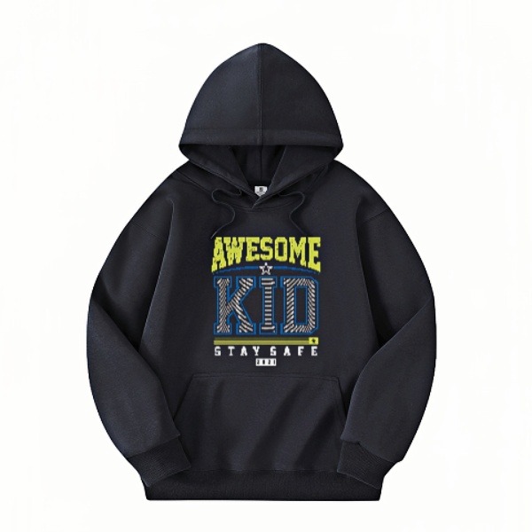 欧美时尚潮流卫衣宽松型连帽卫衣秋冬款长袖潮流加绒加厚