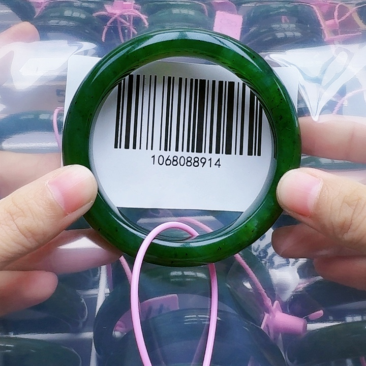 和田玉（碧玉）手镯未镶嵌5859微瑕