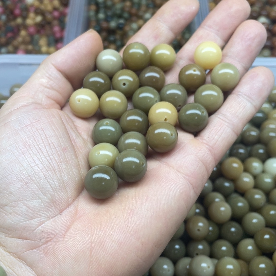 白玉菩提吊坠15精品青提圆30颗