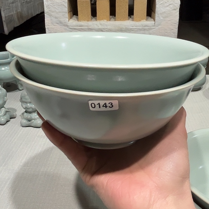 杯0143 青鸾汝瓷开窑大吉