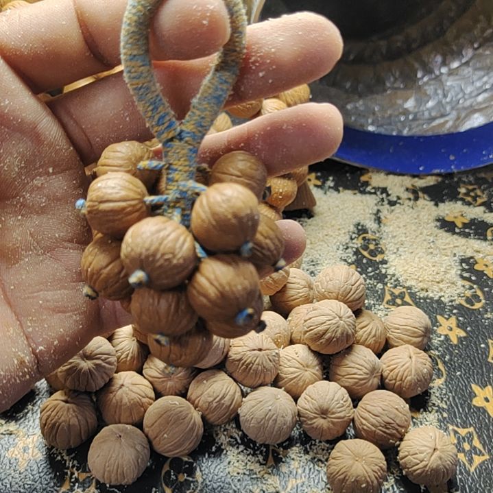 幸****吊坠龙脊菩提米白色葡萄绳结