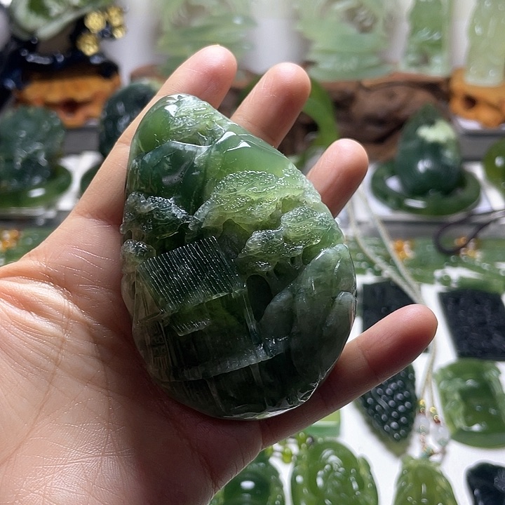 蛇纹石玉手把未镶嵌