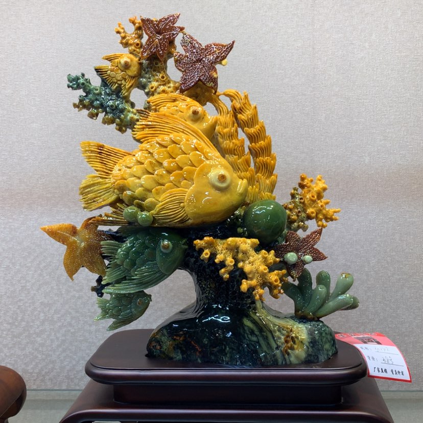 【闪购商品】蛇纹石玉摆件覆膜未镶嵌