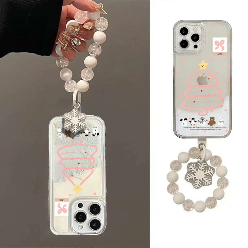 YHLS0013挂链适用iphone16流沙手机壳华为P70vivo小米oppo套