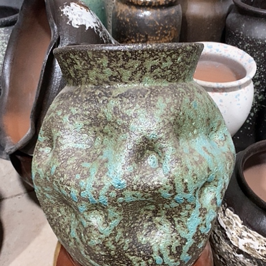 紫砂花盆口18高度27拳头