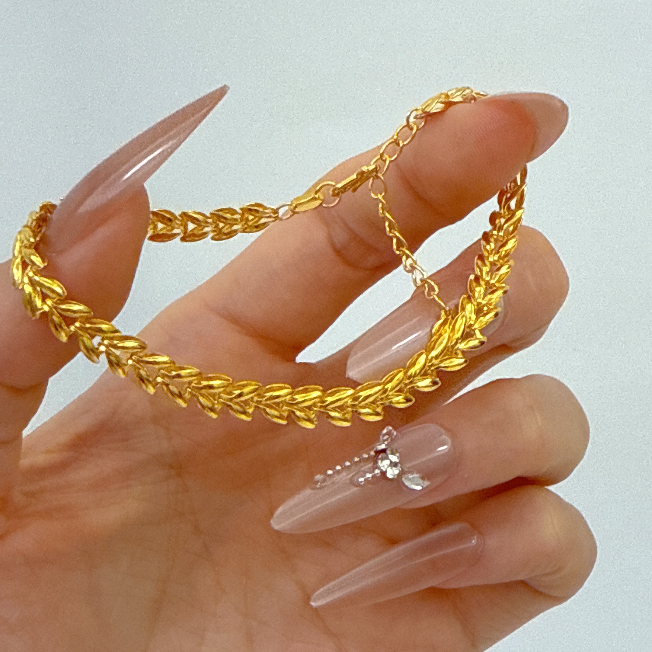 【禧丰金】足金999  麦穗黄金手链