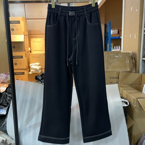 5859冬季女装新品针织牛仔直筒裤