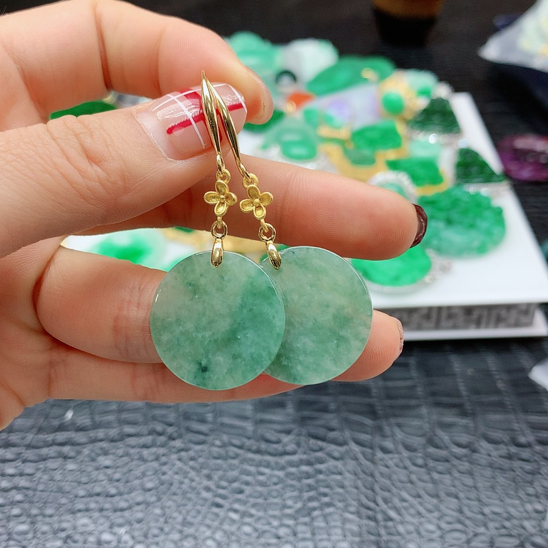 【闪购商品】翡翠耳饰未镶嵌，