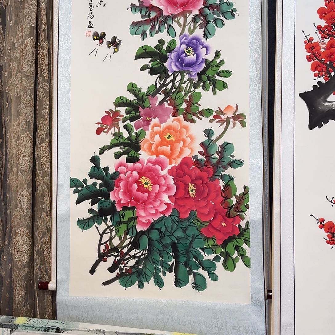 纯手绘国画作品好看四尺