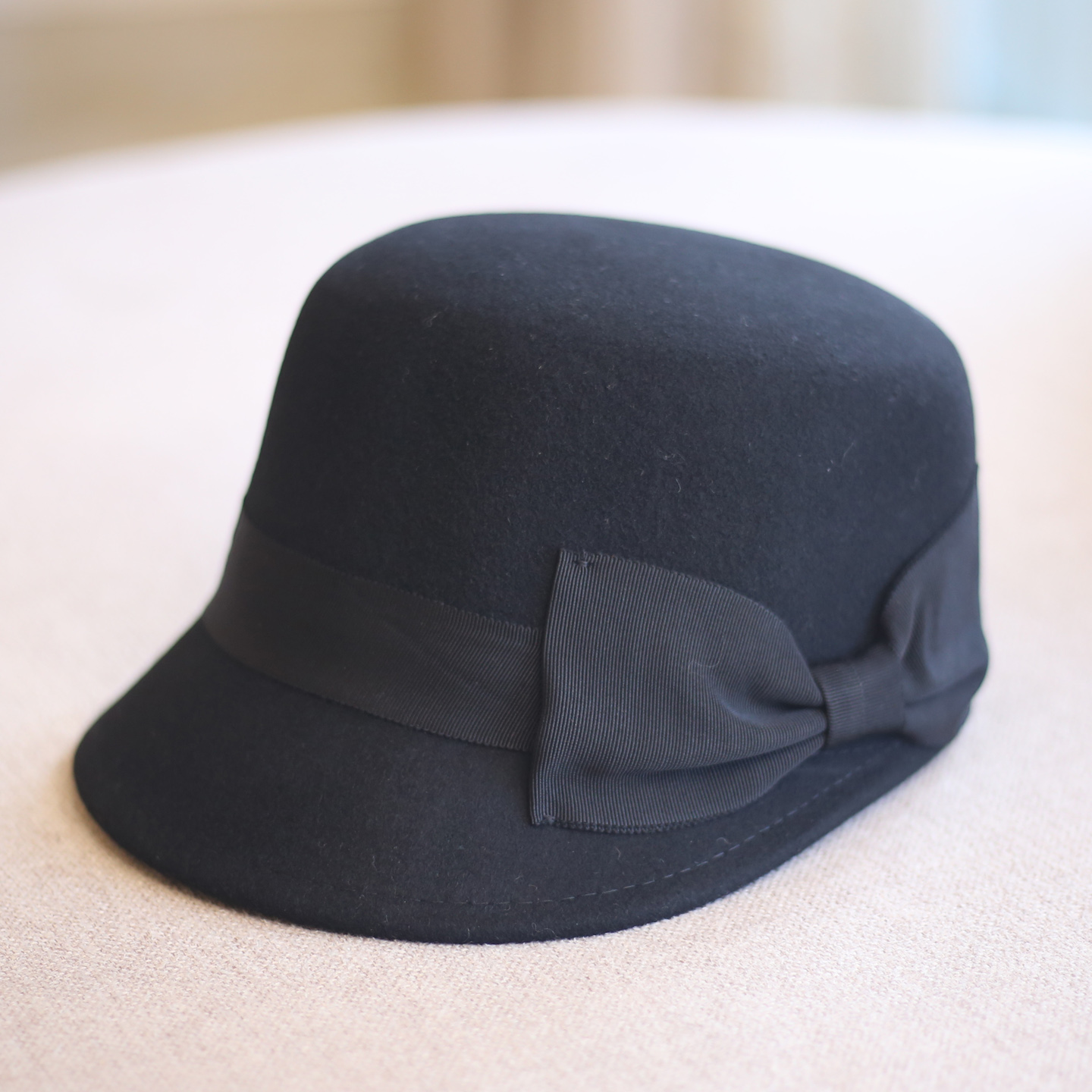 韩国羊毛马术帽蝴蝶结羊毛骑士帽休闲百搭鸭舌帽复古英伦礼帽毛呢