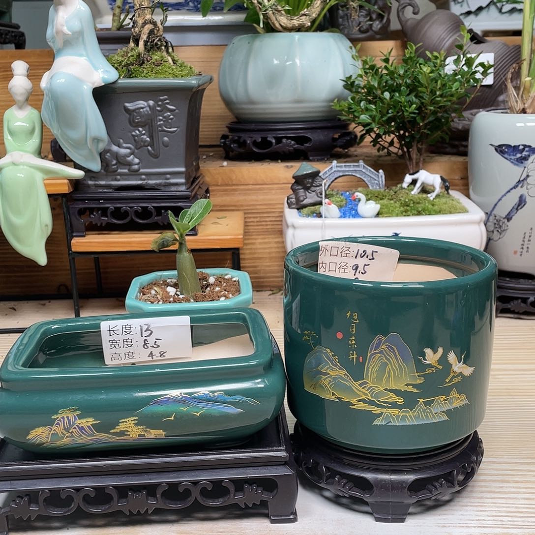 紫砂花盆陶瓷艺术花盆陶瓷