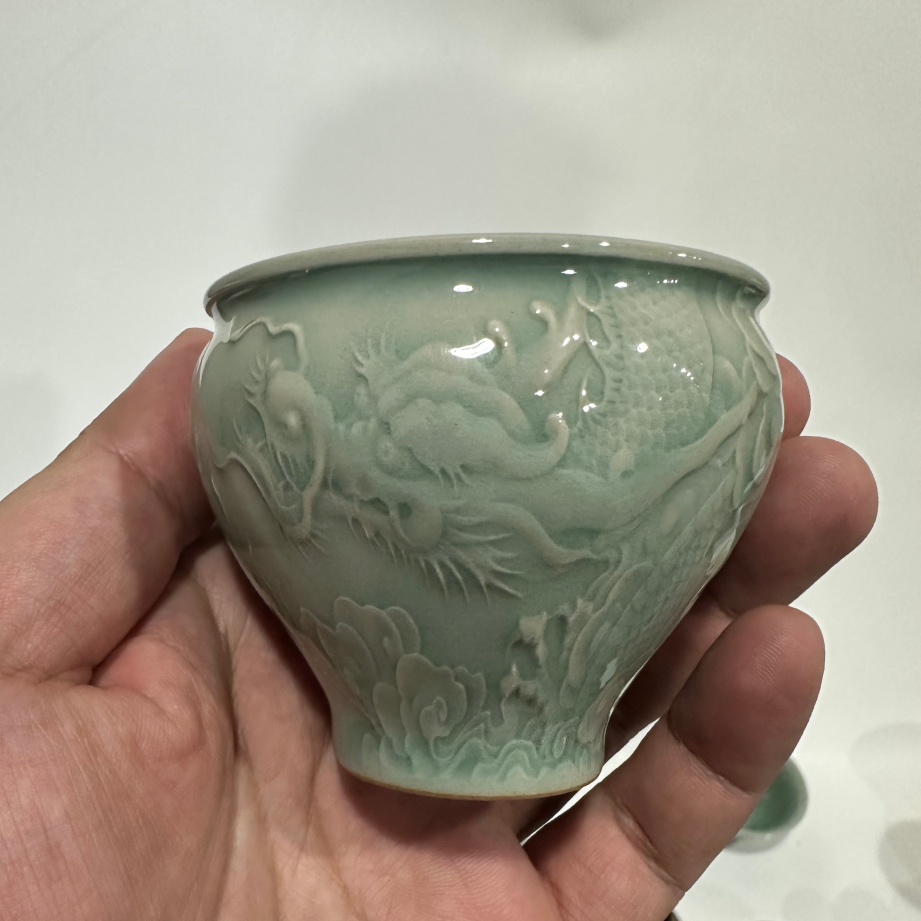 【龙泉】"龙纹 鸡腿杯"陶瓷lq-5369