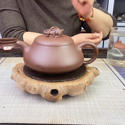 紫砂茶壶宜兴紫砂底槽清280c c