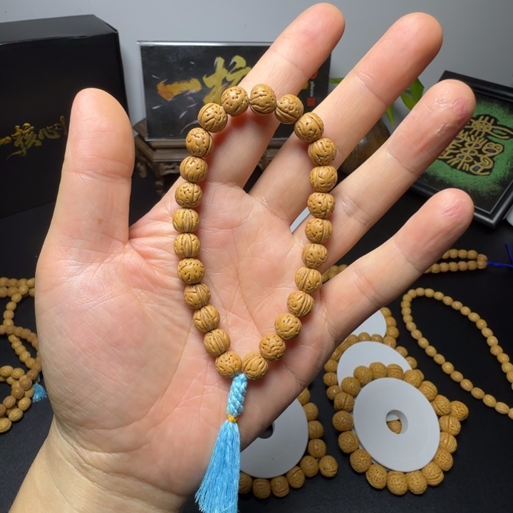 a***水手串桃核精品野生桃核手串