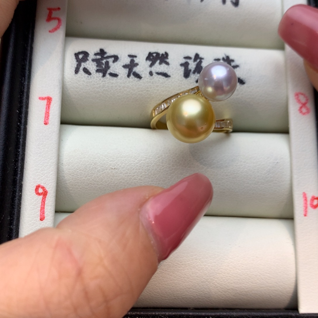 海水珍珠戒指银S925镶嵌用****3