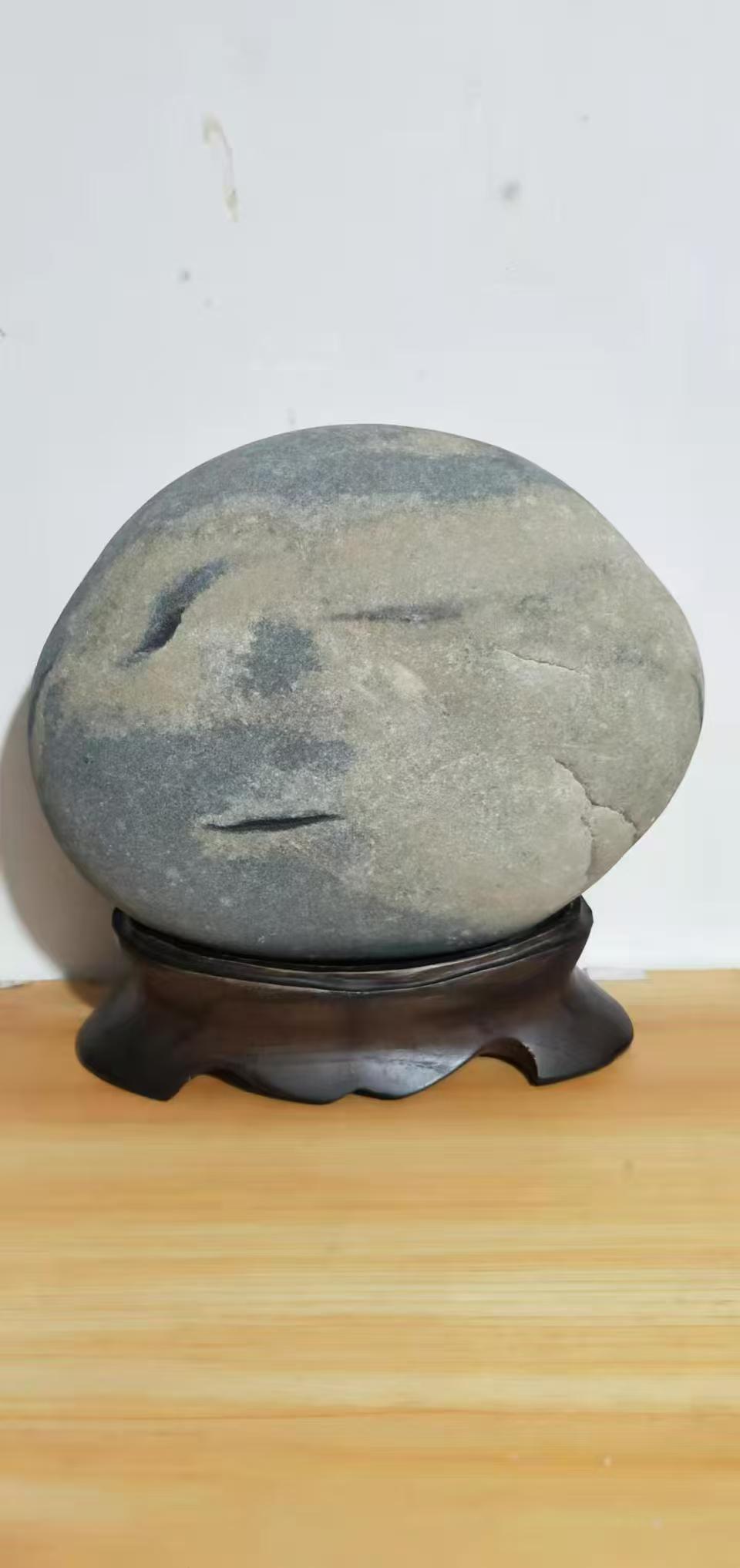 长江水墨画面人物头像造型摆件