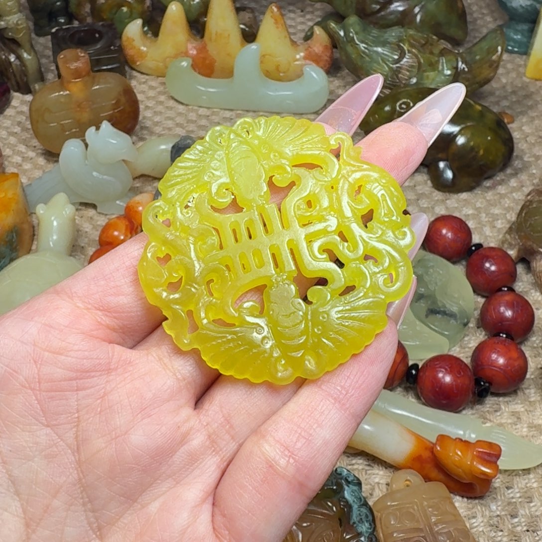 白玉菩提吊坠挂件