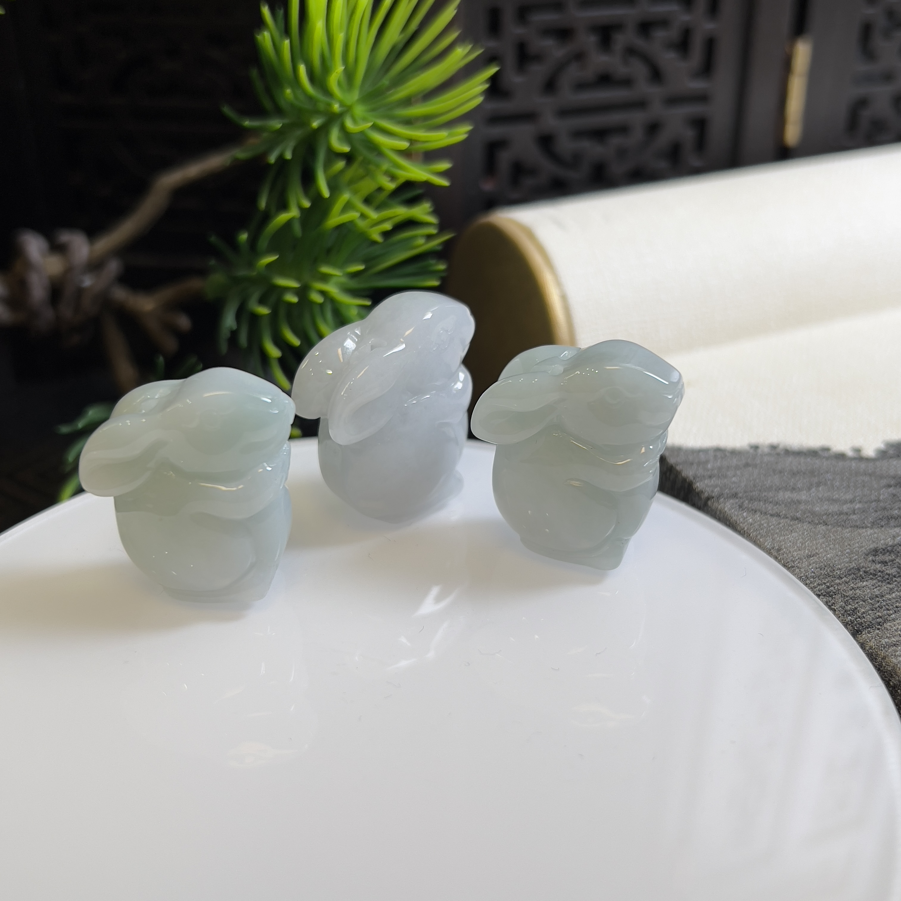 【豪哥鉴宝】K413-1133兔子吊坠天然缅甸A货翡翠多样性发1件