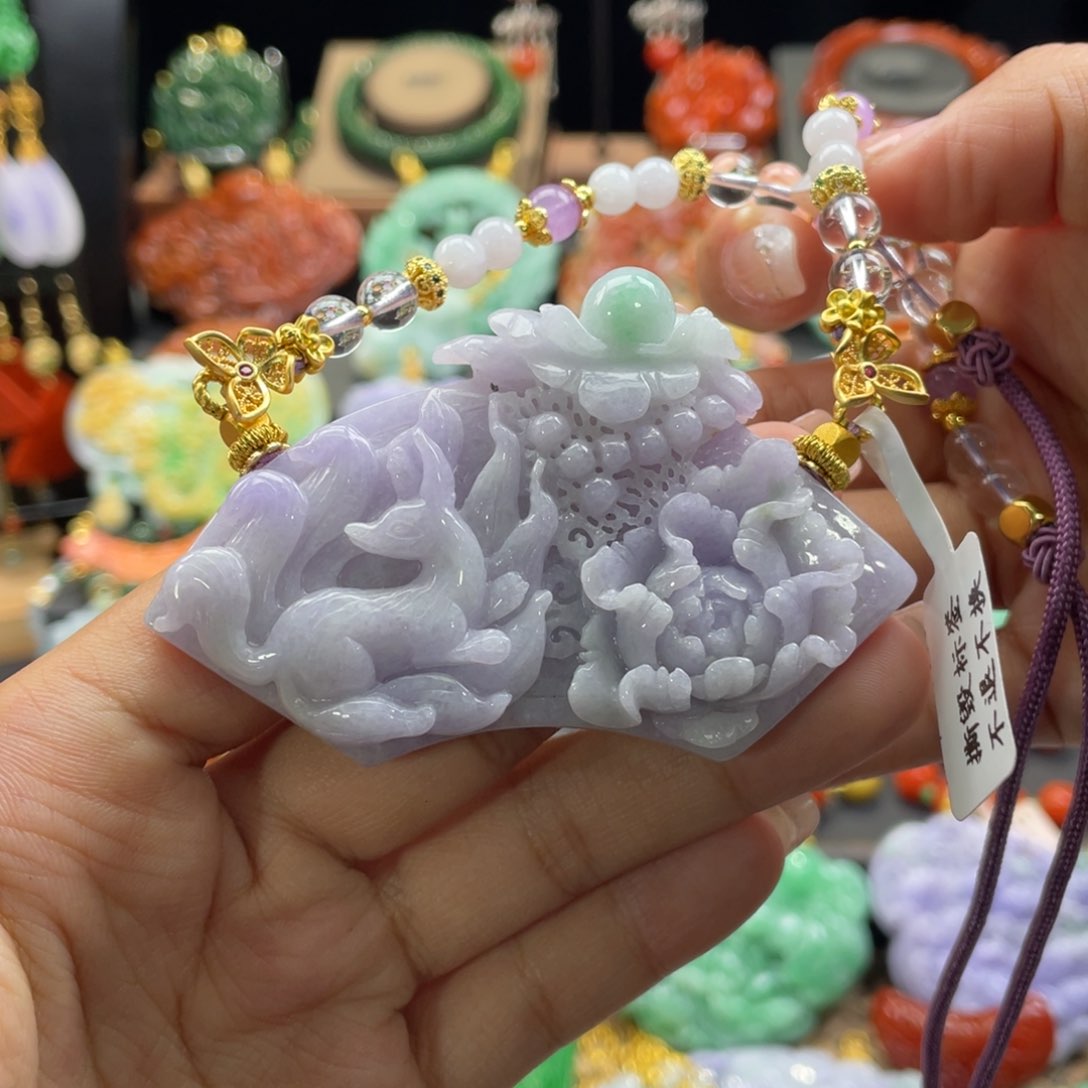 翡翠颈饰未镶嵌代编织