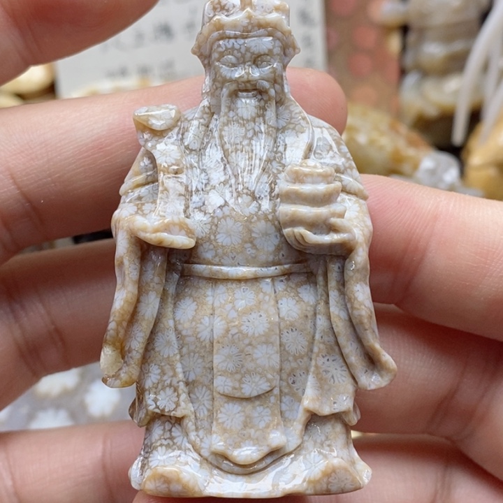 硅化珊瑚（珊瑚玉）颈饰未镶嵌