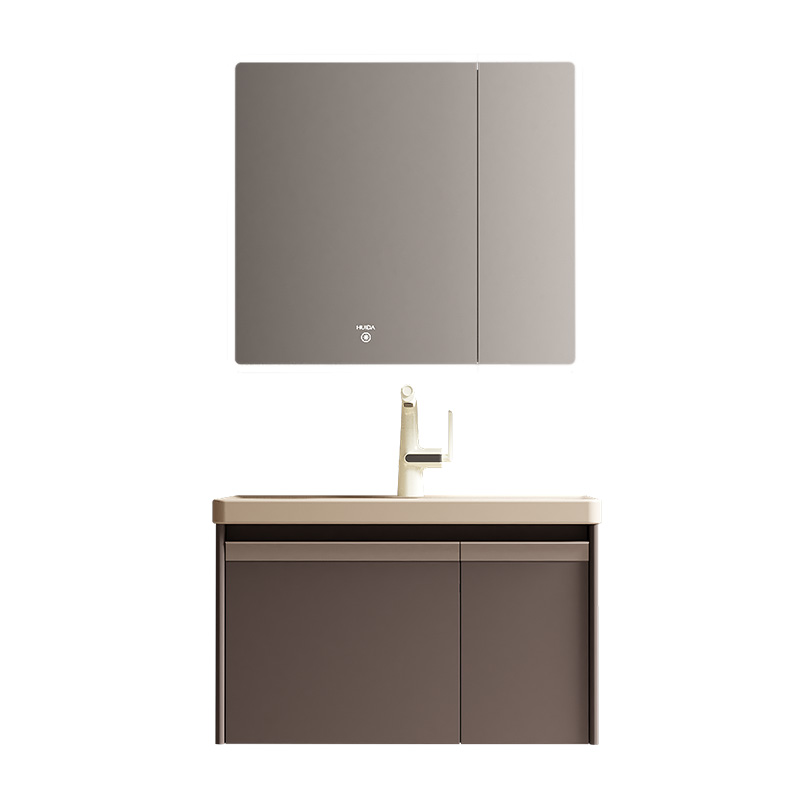 加厚蜂窝铝一体陶瓷悬挂式智能浴室柜爆款