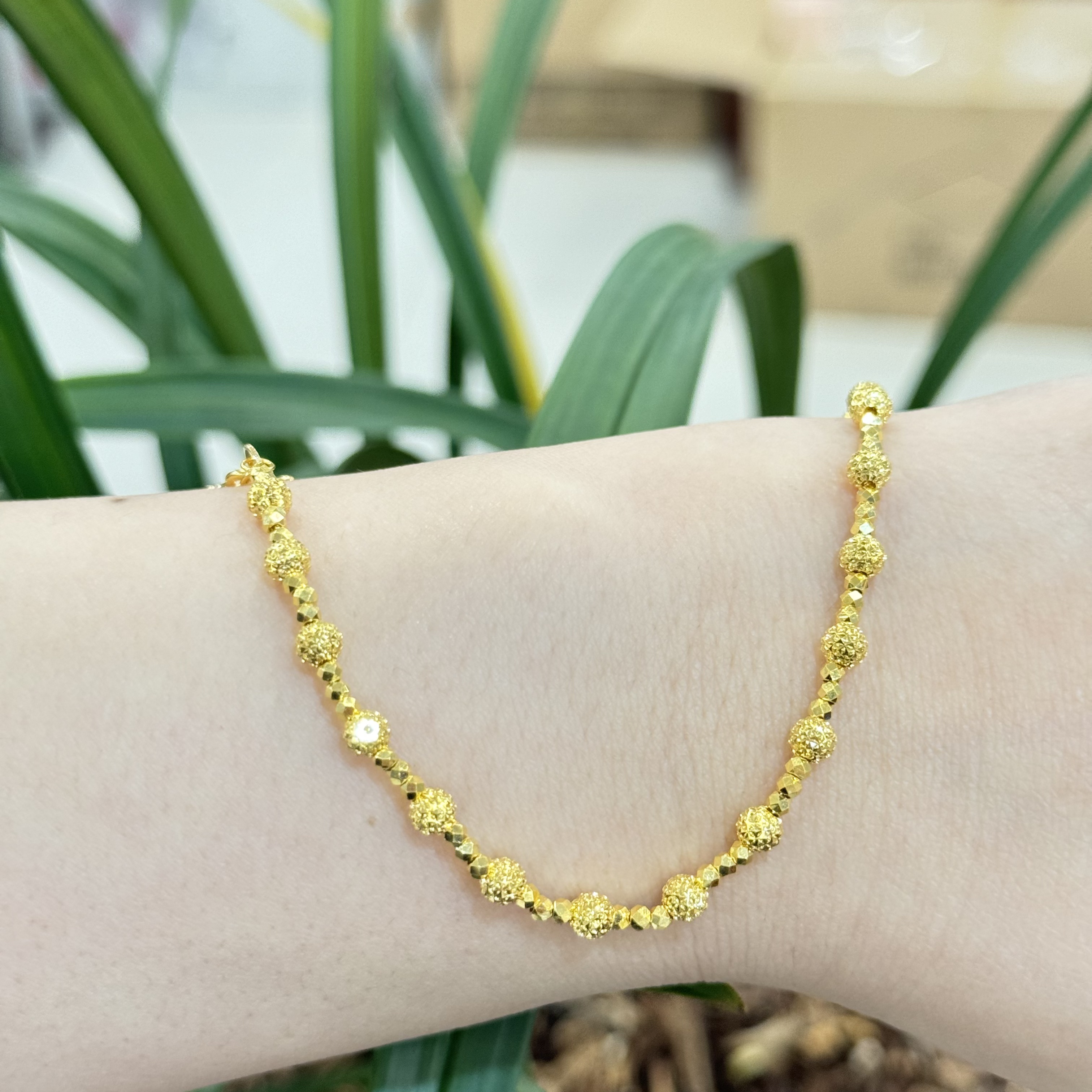 x 【蹦迪隔珠手链】足金999首饰