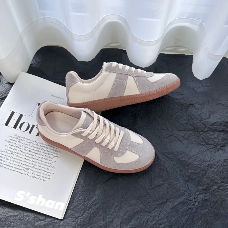 【马拉拉高级灰】马拉拉   时尚百搭真皮女鞋  经典德训鞋